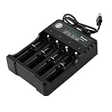 ISTOVO Wiederaufladbare 4 Slot Ladegerät Li-Ion USB Smart Schnell Ladegerät Für 18350 18500 18650 AAA Li-Ionen