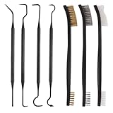 Drahtbürste Klein Set, 7 Stück, Waffenreinigungsset Nylon Pinsel Mit 4 Doppelende Haken, Drahtbürste Klein Drahtbürste Klein, Mini Drahtbürste, Kleine Drahtbürste