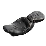 Schwarzer Treiber & amp; Soziussitz kompatibel mit Harley CVO Road King 2009–2021