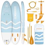 Stand Up Paddling Board Hochwertigem Zubehör - HUIIKE | Sup Board, Stand Up Paddle Board mit Aluminium Paddel, Pumpe, Leash | Stand-Up Paddling mit Großer Stabilität | Paddel für Stand-Up Paddling