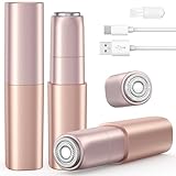 Mini Rasierer Damen Gesichtshaarentferner für Frauen Aufladbar: iFanzeTech Gesichtsrasierer Frauen mit ein Ersatzkopf für Schnelle und Sanfte Rasur, Oberlippe, Kinn und Wangen, für Unterwegs
