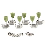 Premium Gitarren-Stimmwirbel aus Metall und Jade mit Anti-Rost-Galvanik, 6 Stimmtasten, schnelles und präzises Stimmen, Design und tragbar