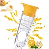 SoeUyd 2 Stück Zitronenpresse, Zitruspresse Manuell, Zitruspresse, Saftpresse mit Düse, Klein und Tragbar, Geeignet für Zitronen, Orangen und Andere Arten von Zitrusfrüchten, Einfacher zu Bedienen (B)