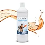 500ml Premium Lachsöl für Hunde, Katzen und Pferde | Reich an Omega 3 & 6 Fettsäuren - 100% Natürliches Fischöl im 0,5 Liter Gebinde