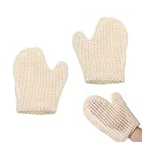 2 Stück Sisal Duschhandschuh, Sisal Exfoliating Gloves, Peelinghandschuh körper, Massagehandschuhe für Alle Hauttypen Ideal für Die Anwendung mit Selbstbräunern und Körperpflegeprodukten