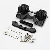 Alumiunm Alloy Adjustable Angle Rear Head Up Wheelie Bar RC DIY Parts for TRAXXAS 1/10 MAXX Monster TRUCK-89076-4 RC Car (Black)