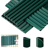 70 Stück Befestigungsclips PVC Sichtschutz Befestigung Klemmschienen für Sichtschutzstreifen Doppelstabmattenzaun Sichtschutz Stabmattenzaun für Befestigungsclips Gartentor Balkon Fences Film (Grün)