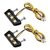 Led Kennzeichenbeleuchtung Motorrad Universal LED Motorrad-Kennzeichenbeleuchtung 12V Kennzeichenbeleuchtung Motorrad-Rücklicht mit 3 superhellen LEDs Wasserdicht für alle Motorrad- und Quad-Modelle