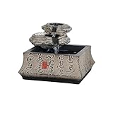 MENGLI-2024 Tischbrunnen Desktop Fließendes Wasser Ornamente Wohnzimmer Büro Zen Dekorative Recycling Wasser Landschaft Kleine Brunnen Zimmerbrunnen