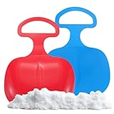 2er Set Schlitten Bob blau & rot - für Kinder zum Porutschen & Schlittenfahren Poporutscher Po-Rutscher