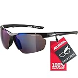 ALPINA DEFEY HR - Verspiegelte und Bruchsichere Sport- & Fahrradbrille Mit 100% UV-Schutz Für Erwachsene, black