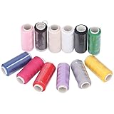 HEEPDD Polyester-Nähgarn, Nähgarn-Set, 12 Farben, 250 Yards, Perfekt für Tägliche Stick- und Quiltprojekte, Ideal für Heimwerker und Bastler