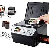 LXWKAI Multifunktionsscanner (Film/Dia/Foto), der 135 und 110 Filme/35 mm Dias, Fotos/Dokumente/Visitenkarten in Digitale JPG-Dateien mit 22 Megapixeln in HD umwandelt, 5' LCD-Bildschirm