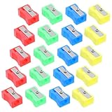 HIAKDOFT 50 Stück Teiliges Mini Bleistiftspitzer Handheld Manueller Anspitzer für Schüler Künstler mit Verstellbarer Spitzenstärke Praktisch für Schule Büro