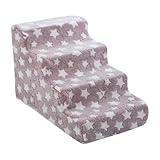 Niedliche Haustiertreppe – 60 Cm Rutschfeste Hundestufen, Abnehmbare Treppe Für Haustiere | Sicherer Zugang Im Innen- Und Außenbereich Für Welpen, Kätzchen, Wohnzimmer, Schlafzimmer, Arbeitszimmer, Fa