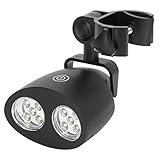 Pwshymi Grilllampe, verstellbare C-förmige Klemme 10 LED-Leuchten Grilllampe für Grillen im Freien