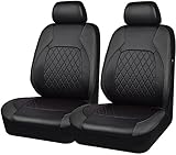 HSYJZSMY Auto Sitzbezüge Leder für Opel Karl 2015-2020,Pu Leder Vorne Und Hinten Wasserdicht Autositz Sitzauflagen Innenraum Tuning Zubehör,Black