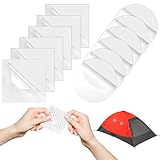 24 Stück Zelt Reparatur Klebeband Set,TPU Reparatur Patch Tape,Reparaturset für Luftbetten Wasserdicht Transparent,Selbstklebende Reparaturflicken für Zelte, Aufblasbare Pools, Sitze und Kajaks