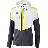 Erima Damen Squad Trainings Jacke (1032065), weiß/slate grey/bio lime, 38