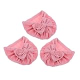 ROMISBABA 3Stücke Teiliges Babymützen für Schleifenknoten Weiche Atmungsaktive Beanie Mützen für Neugeborene für Besondere Anlässe