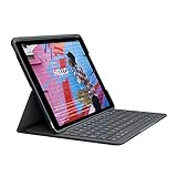 Logitech Slim Folio für iPad (7., 8. und 9. Generation) Tastatur-Case mit integrierter kabelloser Tastatur, Italienisches QWERTY-Layout - Graphit