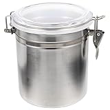 Homoyoyo Edelstahl Luftdichte Kaffeedose Vielseitiger Versiegelter Kaffeebohnenbehälter für Küche Lebensmittelaufbewahrung Tragbar Rostfrei Spülmaschinengeeignet für Tee Süßigkeiten