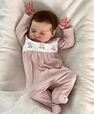 RXDOLL Anatomisch korrekt Baby Mädchen 20 Zoll Realistische Reborn Babypuppen Silikon Ganzkörper Schlafen Neugeborene Puppe Waschbar Real Life Reborn Puppen mit Fütterungsspielzeug