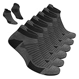 BLITZSOX Herren Sportsocken Laufen Knöchellang Kurzsocken Gepolstert Atmungsaktiv Baumwolle, 6er-Pack (39-42, Grau)