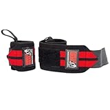 Gorilla Wear Wrist Wraps Pro - schwarz/rot - Bodybuilding und Fitness Accessoire Einheitsgröße