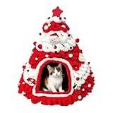 Weihnachts Katzenbett - Design Gestricktes Warmes Nest | Katzen Weihnachts| Für Welpen Und Kätzchen Sowie Kleine Haustiere Für Draußen Und Zuhause Im Winter