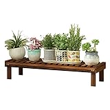 LAIYUTING Pflanzenregale Garten Stufenhölzerner Blumenständer Balkongrünpflanzenständer Wohnzimmerblumentopfständer Gartendekorationsständer (Color : Brown, Size : 78x25x15cm)