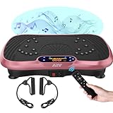 AXV Vibrationsplatte Fitness Plattform Übungsgerät Vibrierende Lymphdrainage Schütteln Ganzkörper-Shaker Workout Vibrationsständer Shake Board Sport Gym für Gewichtsverlust Fettverbrenner für Frauen