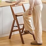 Zusammenklappbarer Bibliotheksleiter Stuhl, 3-stöckiger Tritthocker mit wissenschaftlicher stabiler Struktur, leichtes 3-in-1-Design für Haushalt und Büro