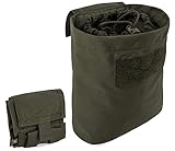 KRYDEX GEAR Taktische Molle Dump Pouch, Faltbare Magazin Mag Tasche Taktische Schleuder Munitionstasche Magazin Utility Roll Up Wiast Tasche mit Kordelzug (Ranger Grün)