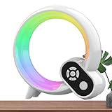 Nachttischlampe Mit Wireless Speaker,Tragbarer Dimmbarer Stereo Klang | Kabelloser Lautsprecher Mit Farbiger Beleuchtung | Für Wohnzimmer Schlafzimmer Kinderzimmer Nachttisch Schreibtisch Outdoor Part