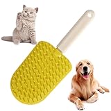 ETUCYNG Katzenkamm für Katzen, Kamm mit Borsten für Haustiere, ergonomisches Zubehör mit rutschfestem Griff in Eiscreme-Form für Welpen, Haus und Wohnzimmer