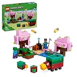 LEGO Minecraft Der Kirschblütengarten, Spielzeug-Garten zum Erkunden mit Sunny, Schnüffler, Zombie und Bienen, Geschenk für Gamer, für Jungen und Mädchen ab 8 Jahren 21260