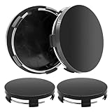 ZHIYUQL® 4 Stück Radnabenkappen Auto Radnabenabdeckung Universal Nabenkappen ABS Radnabendeckel Schwarz Felgendeckel für Radnaben Auto Zubehör (OD 60mm ID 56mm)