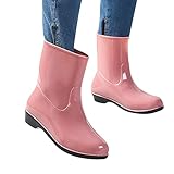 Warehouse Deal Retourenware, Kurze Gummistiefel Damen, Winddicht Stiefeletten Regenstiefel Küche Elegant Reitschuhe Damen, Diabetiker Schuhe, Stiefel Rutschfest Wasserdicht Sommerstiefeletten