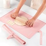 Silikon Backmatten Antihaft Gebäckmatten 49.5 cm x 35.0 cm für Teigrollmatten Fondant Kuchen Kruste Matten Reversible für Kekse, Macarons, Brot