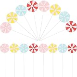 Amosfun 24St Lollipop-Plugin hochzeitsdeko hochzeitdeko Cake Decorating hohzeitdeko Einzigartige Dekoration Party Geburtstagssüßigkeiten Grad Cupcake-Topper Kuchendeckel für Schaum