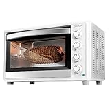 Cecotec Tischkonvektionsofen 46 Liter Bake&Toast 4600 White Gyro. 2000 W, Innenbeleuchtung, 12 Funktionen, Temperatur bis zu 230º, Doppelglastür, inklusive Drehspieß