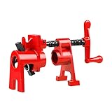 AMIGOB 4 Pcs Rohr-Schraubzwinge, Rohrklemmen, Schnellspanner Clamp, Rohrzwingen, Holzklemmensatz＆KorpuszwingeSchlauchschellen für Schlauch, Rohr, Kabel, Familie Wasser Rohr usw.