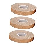 ibasenice 3st Guzheng-band Planke Sportband Moleskin Ungeschnitten Jute Edelsteine Gesichtsaufkleber Sackleinen Falten Finger Heben Doppelt Ziehen Sportlich Schutz Brown Elastischer Stoff