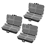 ORFOFE 3 Stück Angelkoffer Organizer aus Robustem PVC Kompakt und Tragbar mit Abnehmbaren Trennwänden Aufbewahrungskoffer für Angelköder und Zubehör für Angeln und Eisangeln