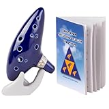 Deekec Zelda Ocarina 12 Loch Alto C mit Songbuch (Songs From the Legend of Zelda) mit Displayständer Schutztasche