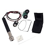 HONITANO Akustikgitarren Tonabnehmer Endpin Jack Piezo mit Lautstärke und Klangregelung Langlebiger Aktiver Preamp Pickup Einfache Installation Versteckt im Gehäuse Geeignet für