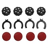 Zilimontt 4Pics Möbelkugelrollen mit 5 Perlen, Schwenk-Design, 100 kg Tragkraft, ABS- und Edelstahl-Konstruktion für Küchengeräte und klein (schwarz)