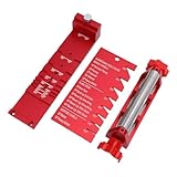 ASHATA Meißelschärfvorrichtung, Holzabziehführung für Meißel und Hobel, mit Winkelvorrichtung und Messgerät, Präzise Positionierung von Holzbearbeitungswerkzeugen aus Aluminiumlegierung