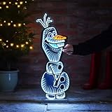 Christmas Inspirations Disney Infinity-Licht Schneemann Olaf H:63 cm (234 LEDs) - LED Figur Weihnachten aus Die Eiskönigin, moderner Deko Stil für Fans, Weihnachtsbeleuchtung